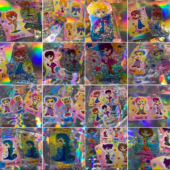 Lisa Frank Accessories Your Cusp Pair Lisa Frank Zodiac Sticker Set